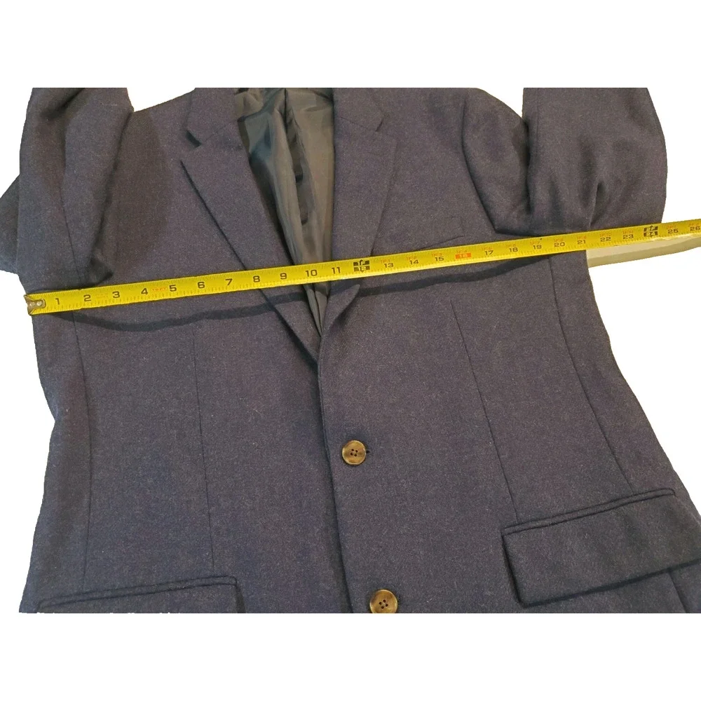 J Crew Mens 42L Blazer Thompson Sport Coat‎ Navy Blue Wool Lined Classic